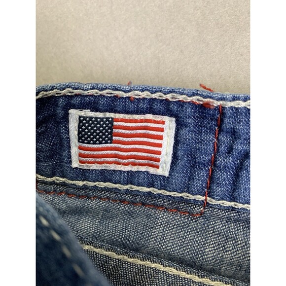 True Religion Jeans Womans Size 25 Blue Cameron Button Fly Flap Pocket Y2K USA - Picture 5 of 10